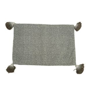 Bloomingville Gray Tassel Decorative Pillow Cover 15"x23" NWT